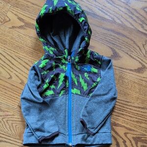 The North Face Gray and Green Hoodie